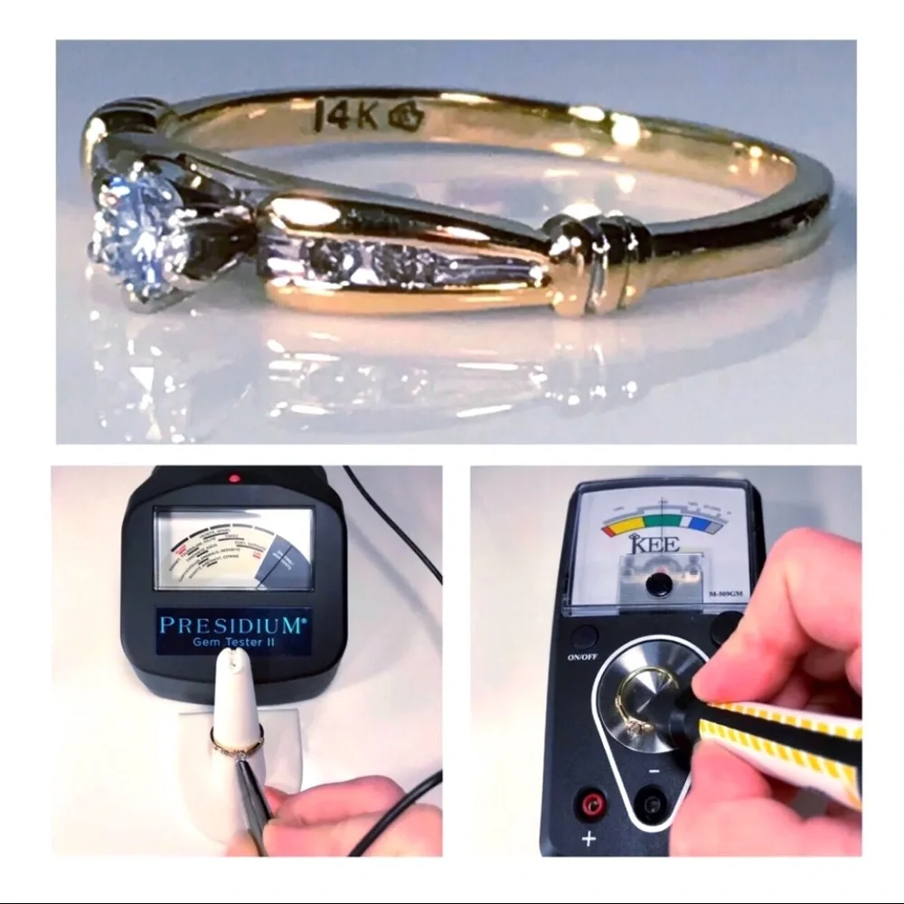 14KT SOLID YELLOW GOLD .25 CARAT TOTAL WEIGHT 6 PRONG SET DIAMOND ACCENT BEAUTY - Picture 2 of 12